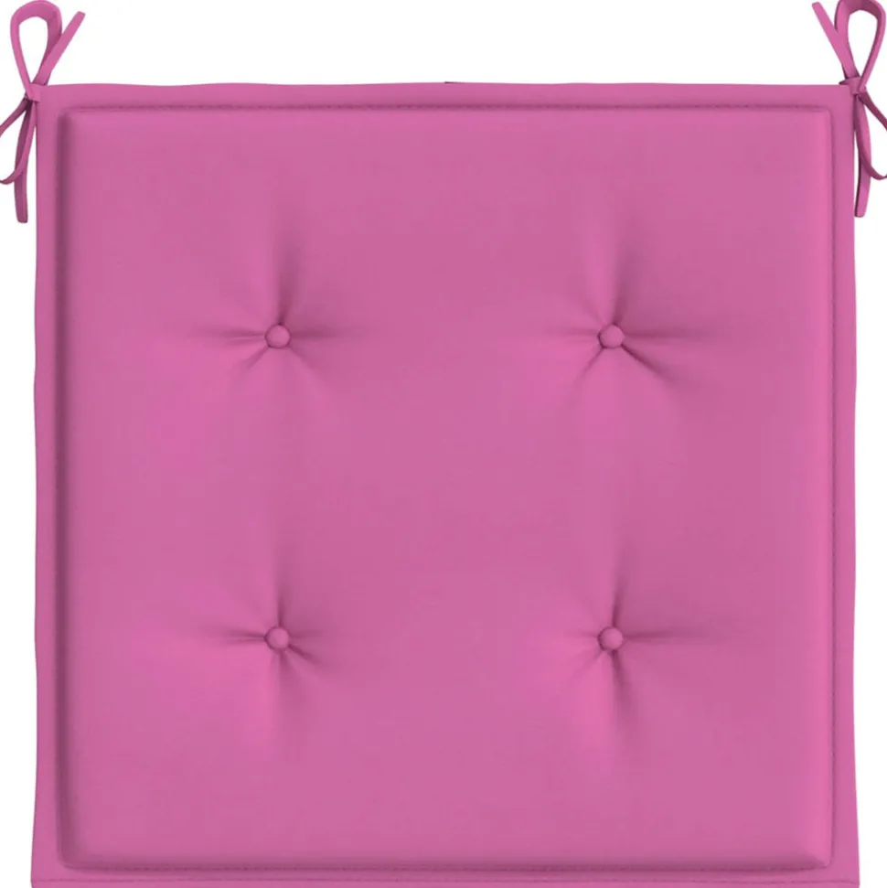 VIDAXL - Coussins de chaise de jardin lot de 4 rose 50x50x4 cm tissu