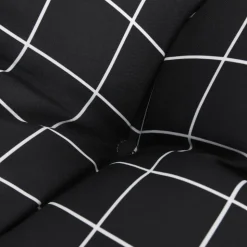VIDAXL - Coussins de palette lot de 2 motif à carreaux noir tissu