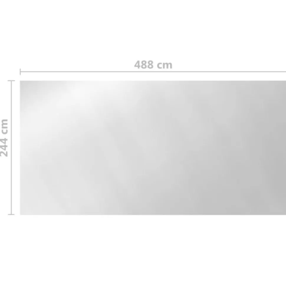 VIDAXL - Couverture de piscine argenté 488x244 cm pe