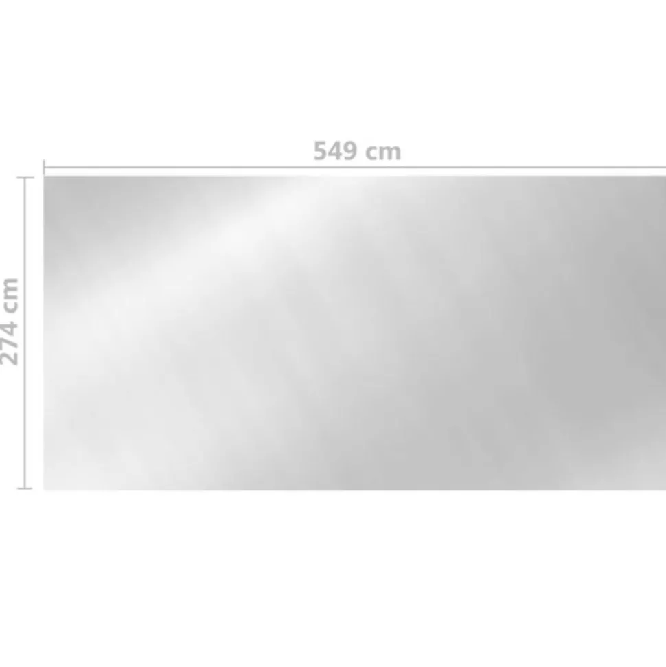 VIDAXL - Couverture de piscine argenté 549x274 cm pe