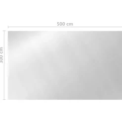 VIDAXL - Couverture de piscine rectangulaire 500x300 cm pe argenté
