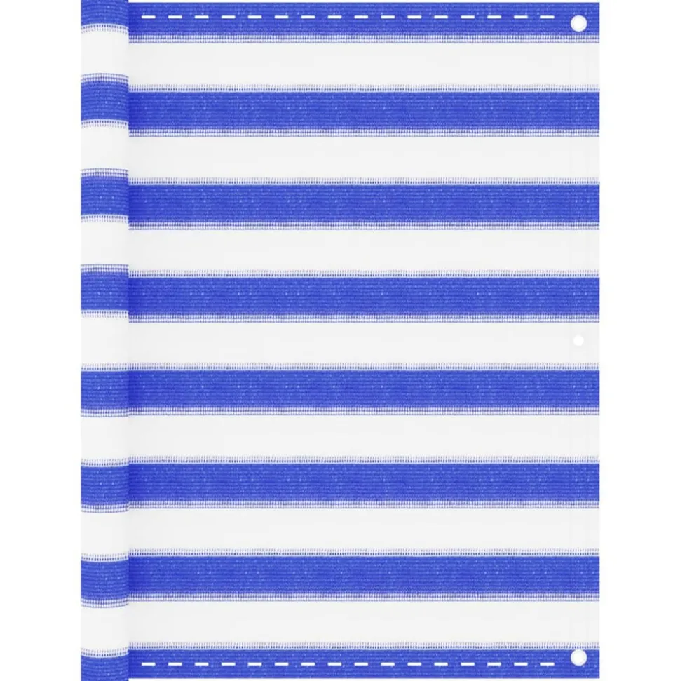 VIDAXL - Écran de balcon bleu et blanc 90x500 cm pehd