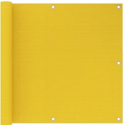 VIDAXL - Écran de balcon jaune 90x500 cm pehd