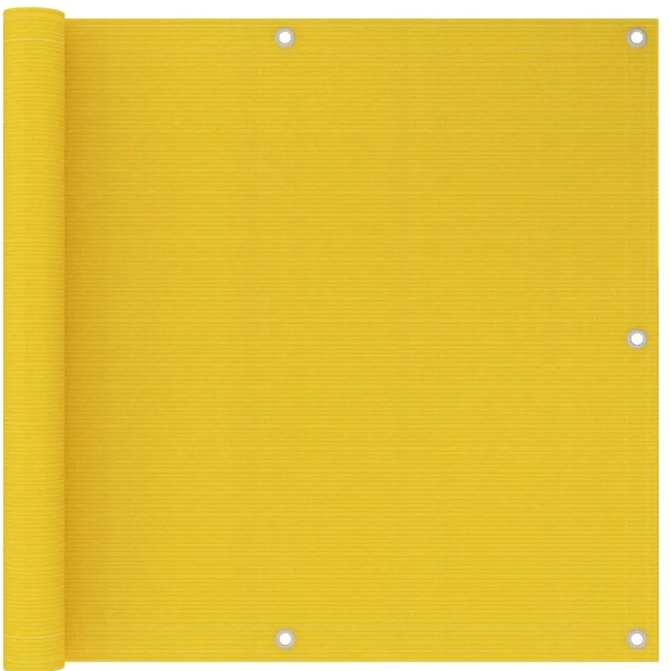VIDAXL - Écran de balcon jaune 90x500 cm pehd