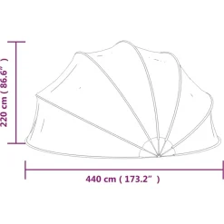 VIDAXL - Dôme de piscine 440 x 220 cm