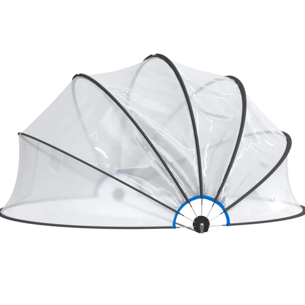 VIDAXL - Dôme de piscine rond 406x203 cm pvc