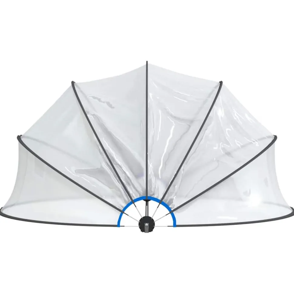 VIDAXL - Dôme de piscine rond 406x203 cm pvc