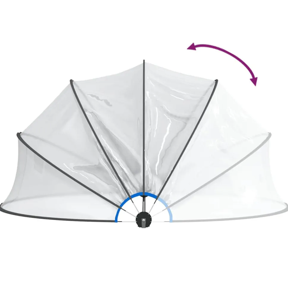 VIDAXL - Dôme de piscine rond 406x203 cm pvc