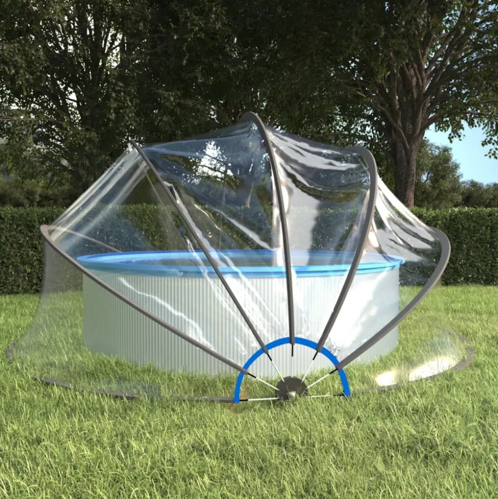 VIDAXL - Dôme de piscine rond 467x234 cm pvc