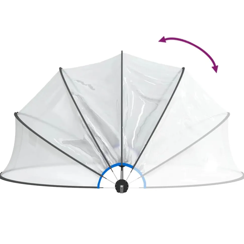 VIDAXL - Dôme de piscine rond 467x234 cm pvc
