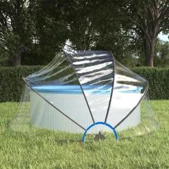 VIDAXL - Dôme de piscine rond 315x158 cm pvc