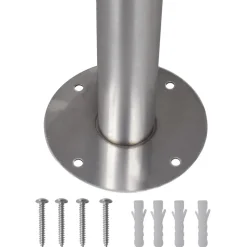 VIDAXL - Double boîte à lettre sur support en acier inoxydable