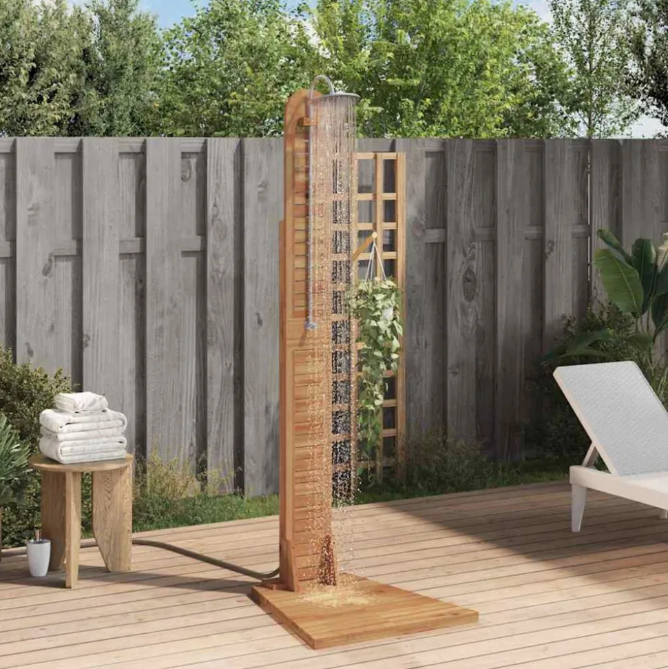 VIDAXL - Douche de jardin teck massif 70x75x204 cm