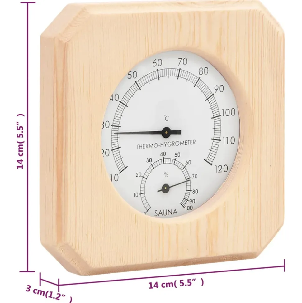 VIDAXL - Ensemble 2 en 1 hydrothermographe et minuterie à sable de sauna