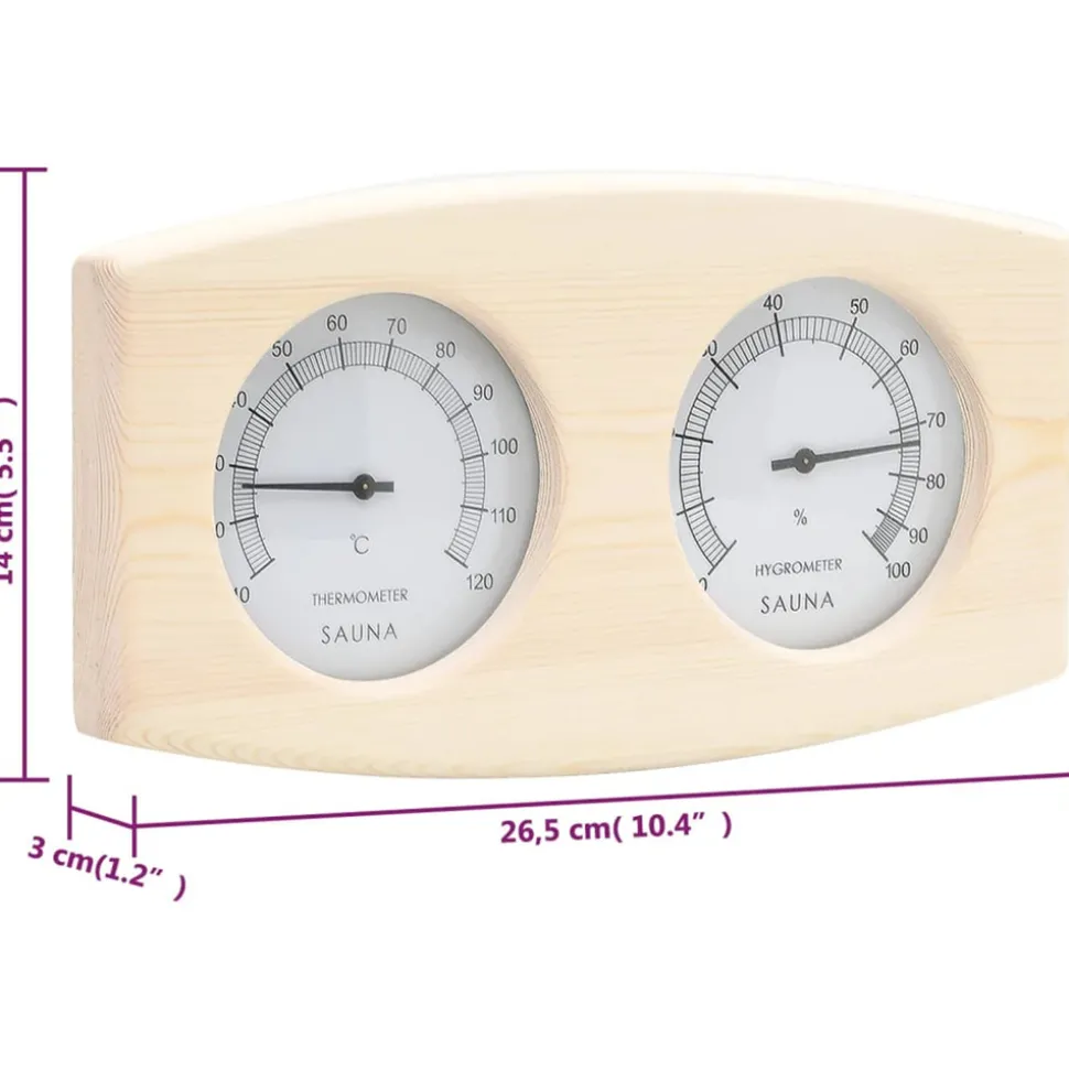 VIDAXL - Ensemble 2 en 1 hydrothermographe et minuterie à sable de sauna