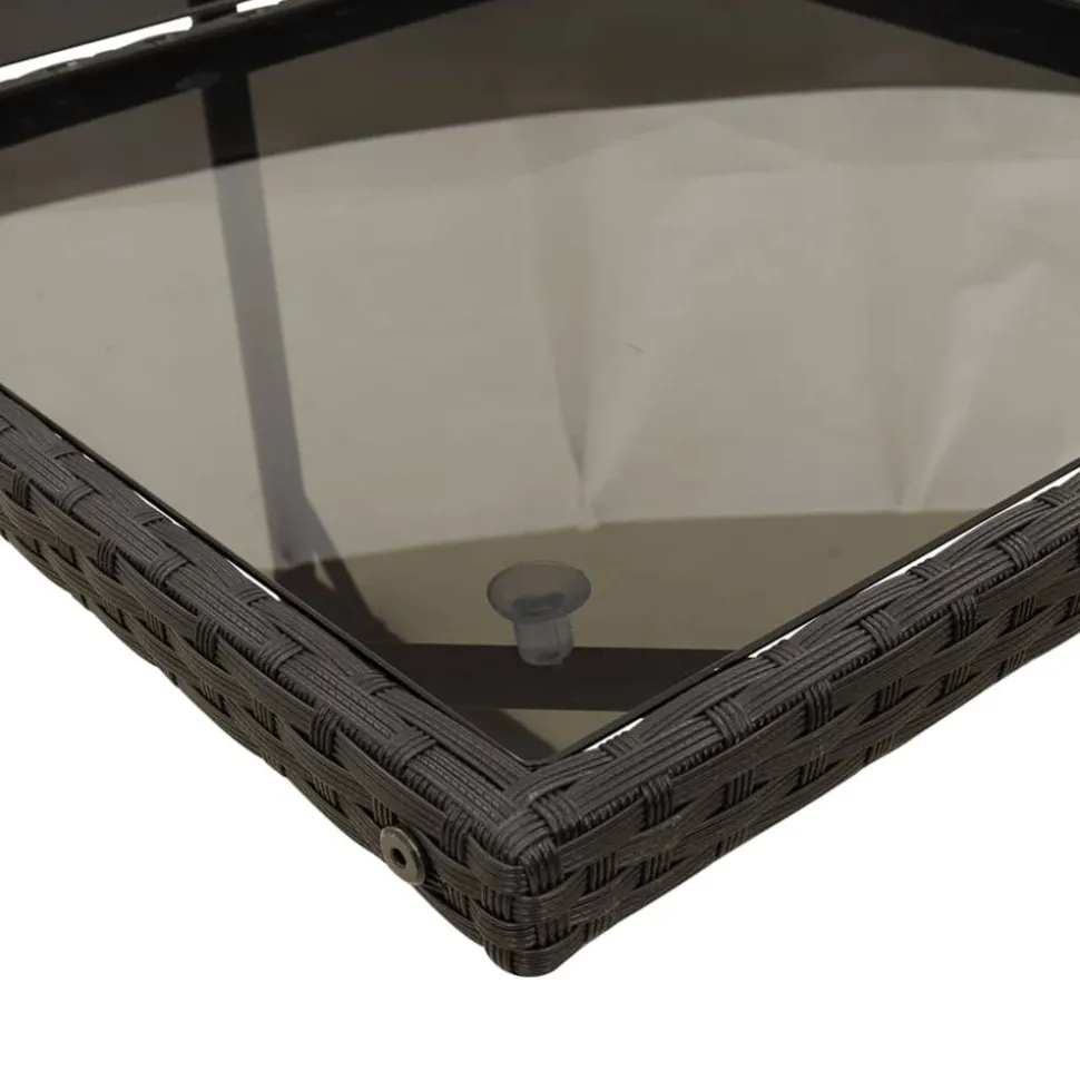 VIDAXL - Ensemble à manger de jardin 17 pcs coussins noir résine tressée