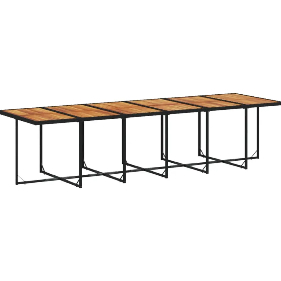 VIDAXL - Ensemble à manger de jardin 13 pcs coussins noir résine tressée