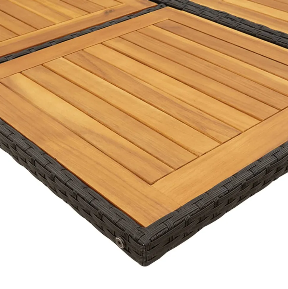 VIDAXL - Ensemble à manger de jardin 13 pcs coussins noir résine tressée