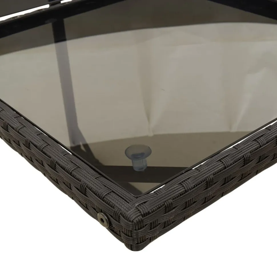 VIDAXL - Ensemble à manger de jardin 11 pcs coussins noir résine tressée