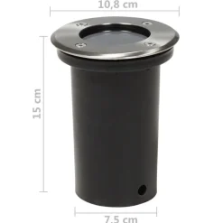 VIDAXL - Ensemble de 3 lampes encastrables pour extérieur