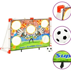 VIDAXL - Ensemble de buts de football enfant avec panneau 120x51x77,5 cm