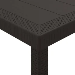 VIDAXL - Ensemble de salle à manger pour jardin 13 pcs marron