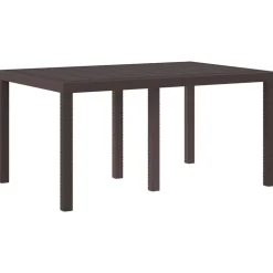 VIDAXL - Ensemble de salle à manger pour jardin 7 pcs marron rattan polt