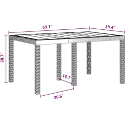 VIDAXL - Ensemble de salle à manger pour jardin 7 pcs marron rattan polt
