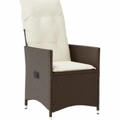 VIDAXL - Ensemble de salle à manger pour jardin 5 pcs marron poly rotin