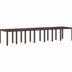 VIDAXL - Ensemble de salle à manger pour jardin 15 pcs marron