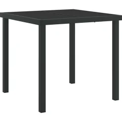 VIDAXL - Ensemble de salle à manger pour jardin 3 pcs noir poly rotin