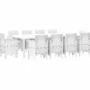 VIDAXL - Ensemble de salle à manger pour jardin 11 pcs blanc rattan polt