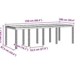 VIDAXL - Ensemble de salle à manger pour jardin 11 pcs blanc rattan polt