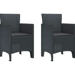 VIDAXL - Ensemble de salle à manger pour jardin 3 pcs anthracite
