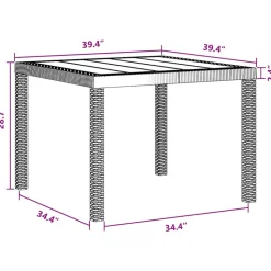 VIDAXL - Ensemble de salle à manger pour jardin 3 pcs anthracite