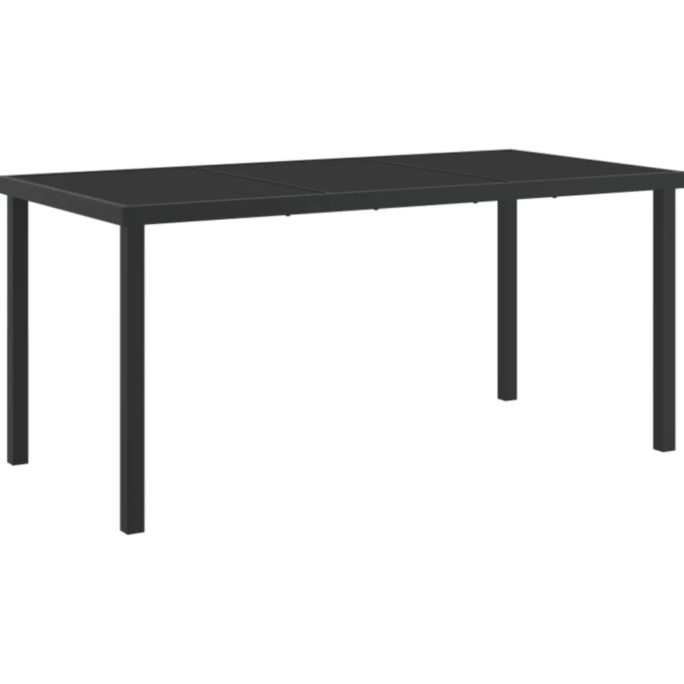 VIDAXL - Ensemble de salle à manger de jardin de 7 pièces avec coussins rattan poly noir