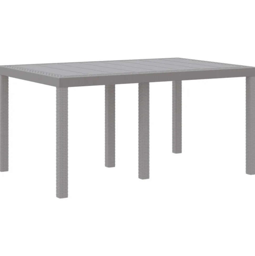 VIDAXL - Ensemble de salle à manger de jardin 5 pièces avec coussins gris clair poly rotin