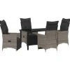 VIDAXL - Ensemble de salle à manger pour jardin 5 pcs gris poly rotin