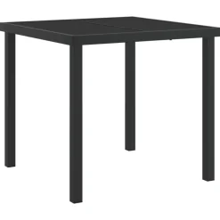 VIDAXL - Ensemble de salle à manger de jardin de 3 pièces avec coussins noir poly rattan