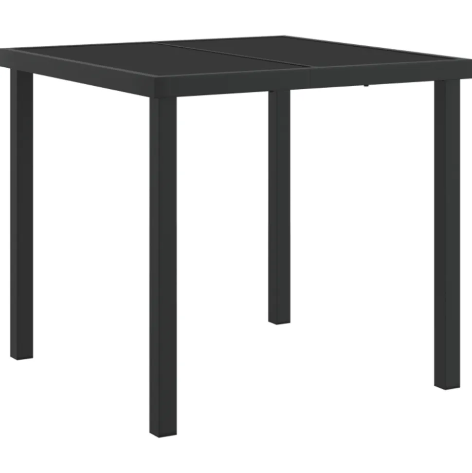 VIDAXL - Ensemble de salle à manger de jardin de 3 pièces avec coussins noir poly rattan