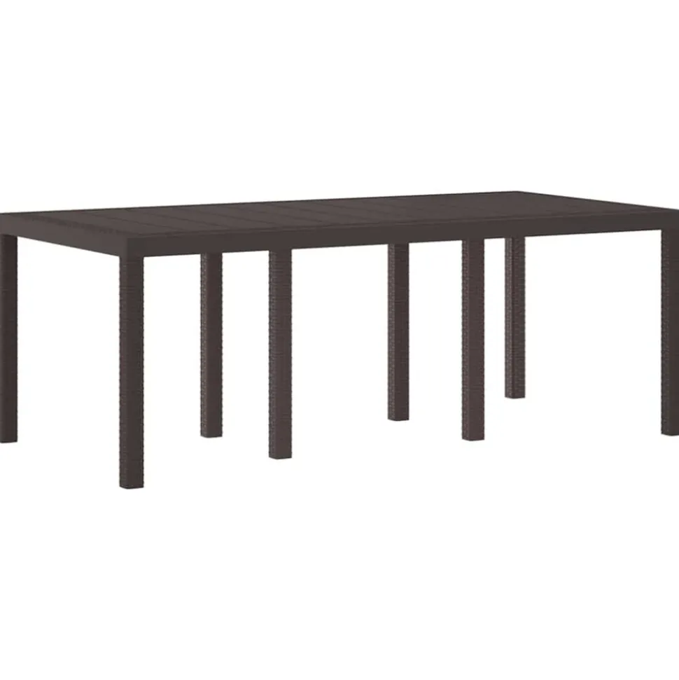VIDAXL - Ensemble de salle à manger pour jardin 9 pcs marron rattan polt