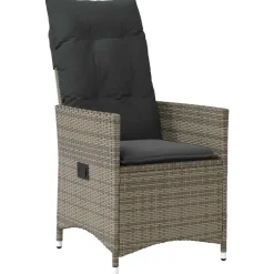 VIDAXL - Ensemble de salle à manger pour jardin 7 pcs gris poly rotin