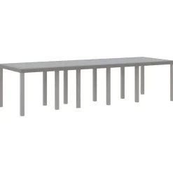 VIDAXL - Ensemble de salle à manger pour jardin 11 pcs gris clair
