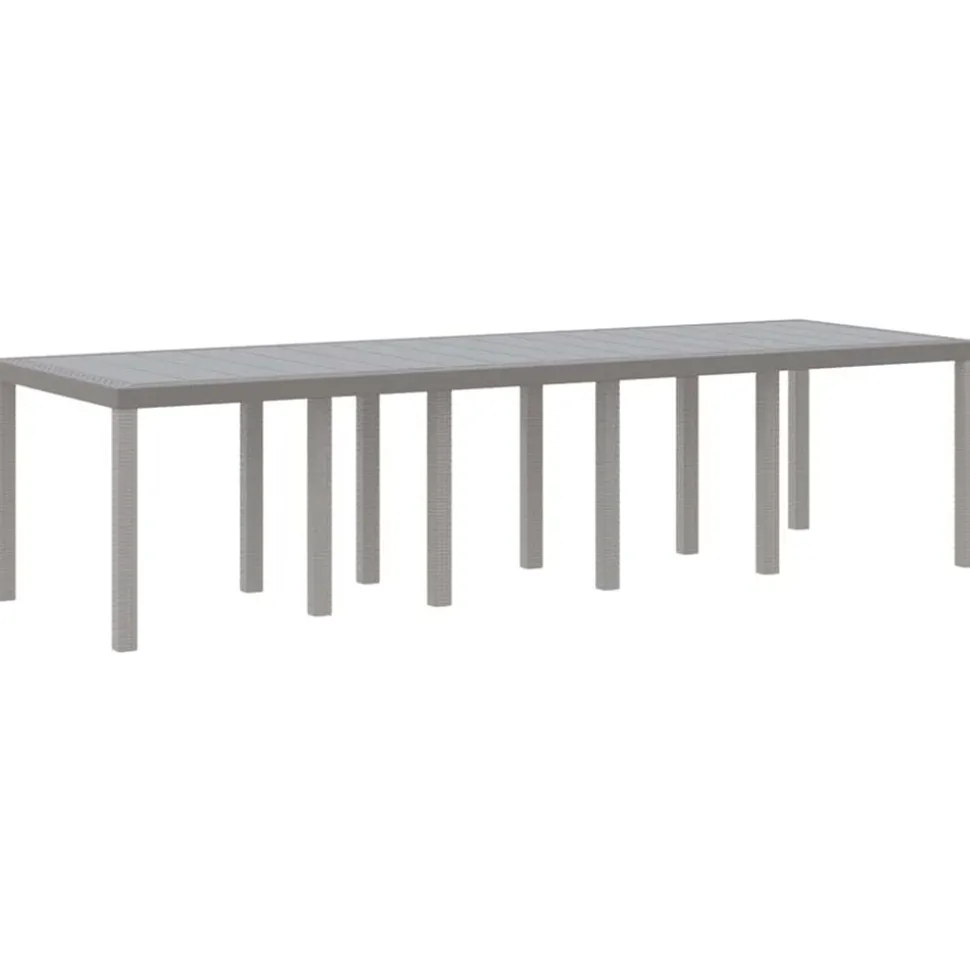 VIDAXL - Ensemble de salle à manger pour jardin 11 pcs gris clair