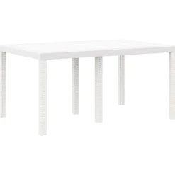 VIDAXL - Ensemble de salle à manger pour jardin 5 pcs blanc rattan polt
