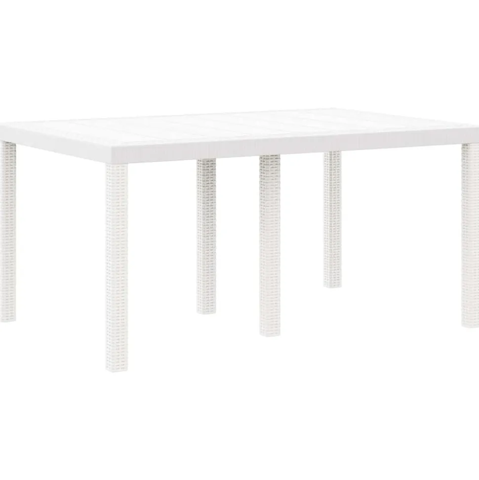 VIDAXL - Ensemble de salle à manger pour jardin 5 pcs blanc rattan polt