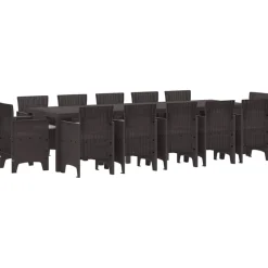 VIDAXL - Ensemble de salle à manger pour jardin avec coussin 13 pcs