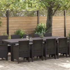 VIDAXL - Ensemble de salle à manger pour jardin avec coussin 13 pcs