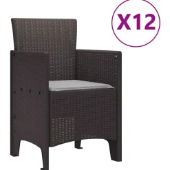 VIDAXL - Ensemble de salle à manger pour jardin avec coussin 13 pcs