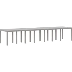 VIDAXL - Ensemble de salle à manger pour jardin 17 pcs gris clair